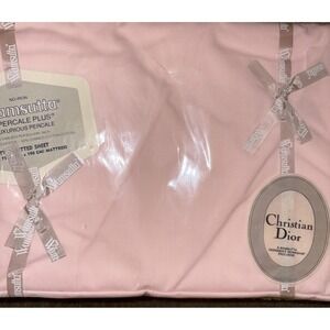 Vintage Christian Dior Wamsutta Supercale Plus twin pink  Flat Sheet NEW SEALED